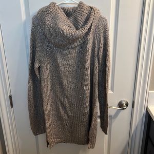 Beige Knit Sweater Dress